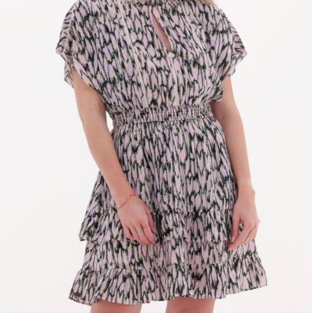 Scotch and Soda fitted smocked tiered dress size medium*